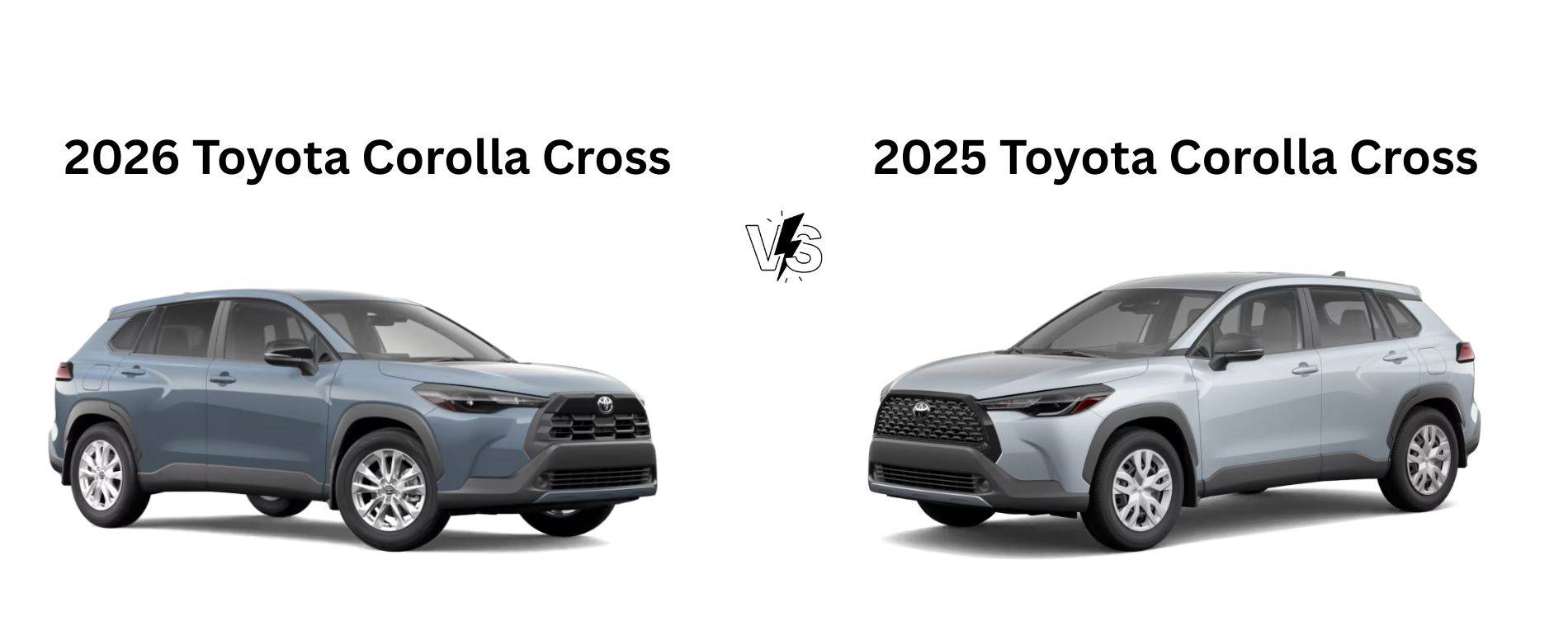 Compare 2026 Toyota Corolla Cross Vs 2025 Toyota Corolla Cross